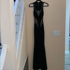 Betsy & Adam Black Evening Gown